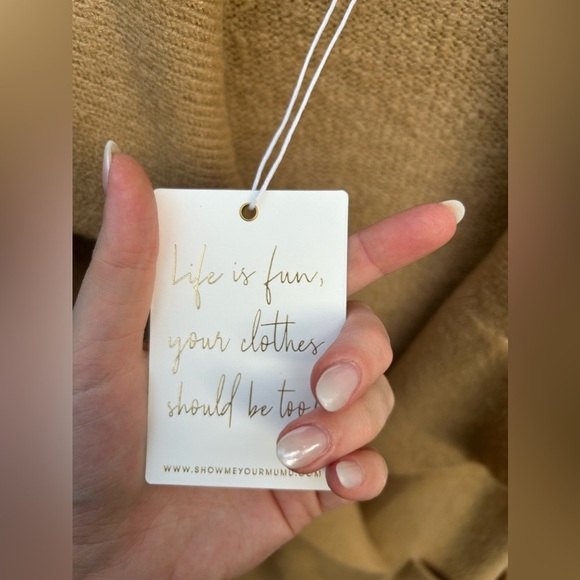 Show Me Your Mumu Melrose Double Breasted Duster Sweater Coat Camel Tan - Picture 5 of 7